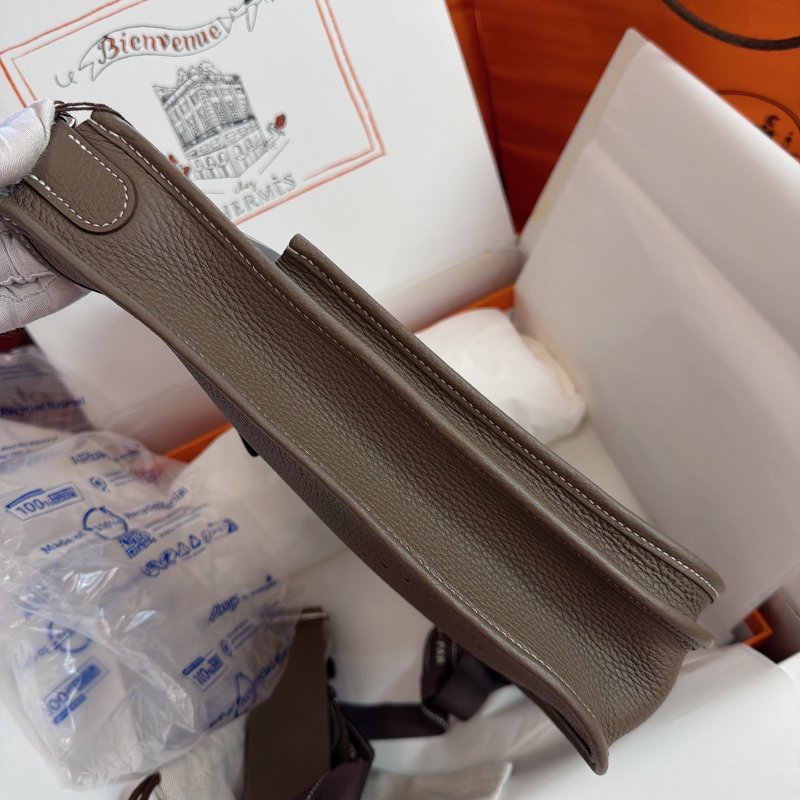 全新品 Hermes愛馬仕 Evelyn伊芙琳29 大象灰銀扣 TC皮-3