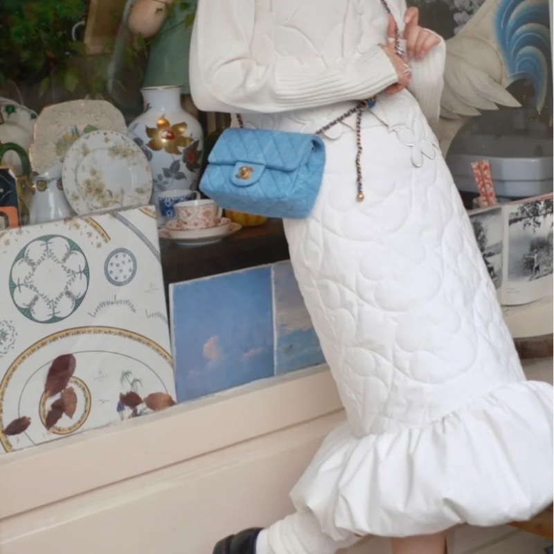 99✨ Chanel香奈兒 牛仔CF金球方胖子 斜背包 芯片款-8