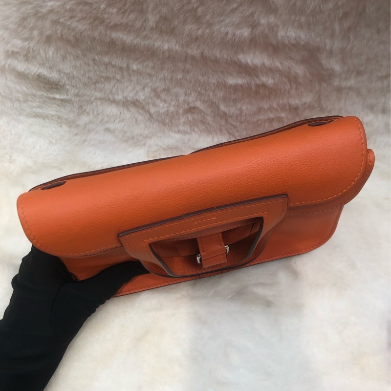 Hermes Mini Halzan 橙色 Swift 皮 A stamp XC511-5