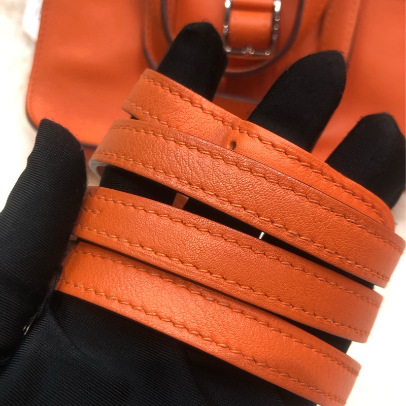 Hermes Mini Halzan 橙色 Swift 皮 A stamp XC511-9