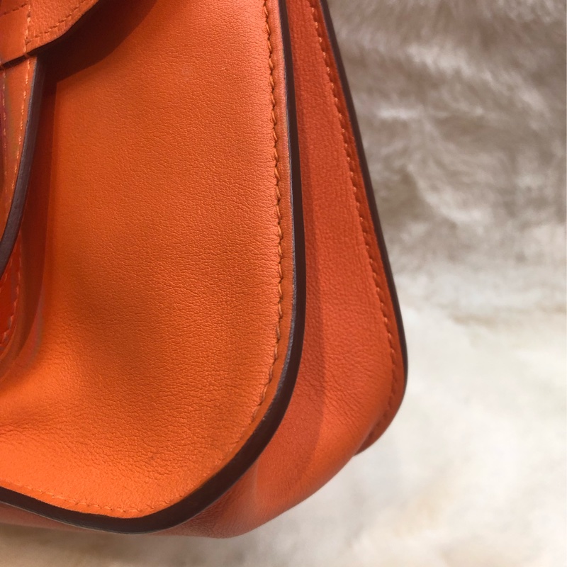 Hermes Mini Halzan 橙色 Swift 皮 A stamp XC511-11