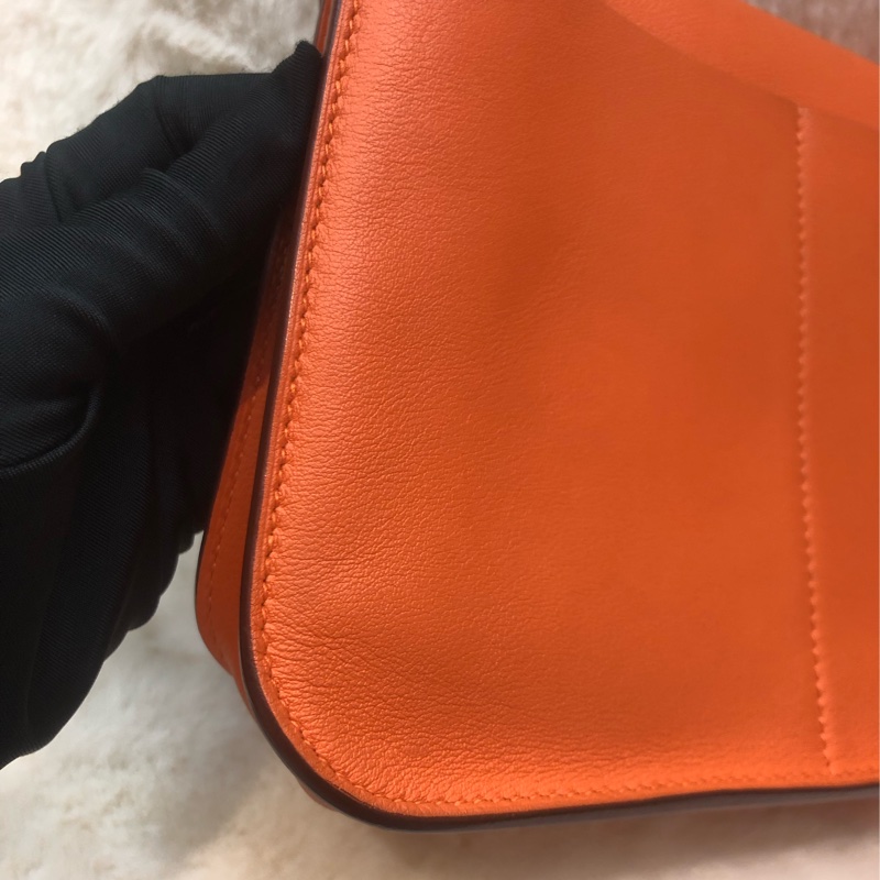 Hermes Mini Halzan 橙色 Swift 皮 A stamp XC511-13