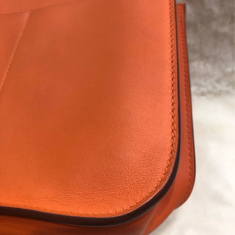 Hermes Mini Halzan 橙色 Swift 皮 A stamp XC511-15