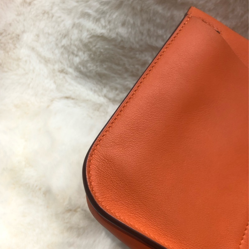 Hermes Mini Halzan 橙色 Swift 皮 A stamp XC511-16