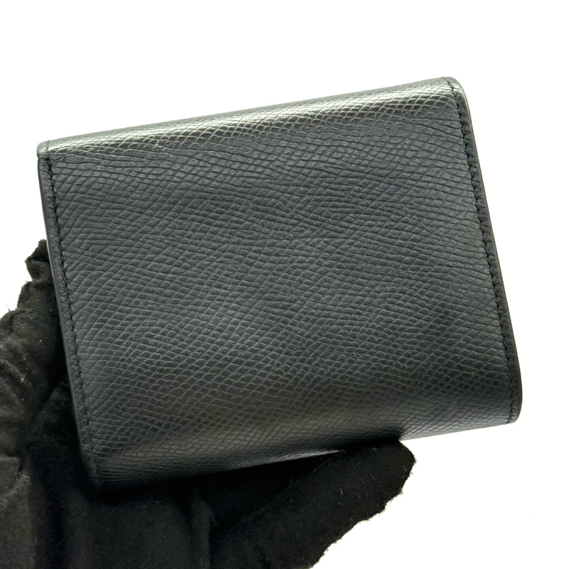CELINE 黑色牛皮TRIFOLD COMPACT三折扣式短夾-1
