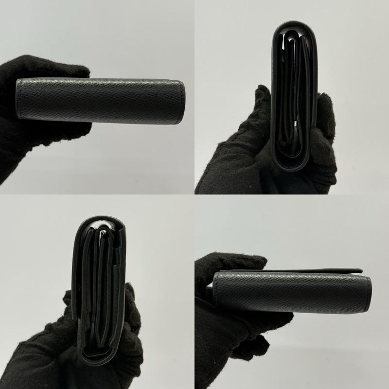 CELINE 黑色牛皮TRIFOLD COMPACT三折扣式短夾-3