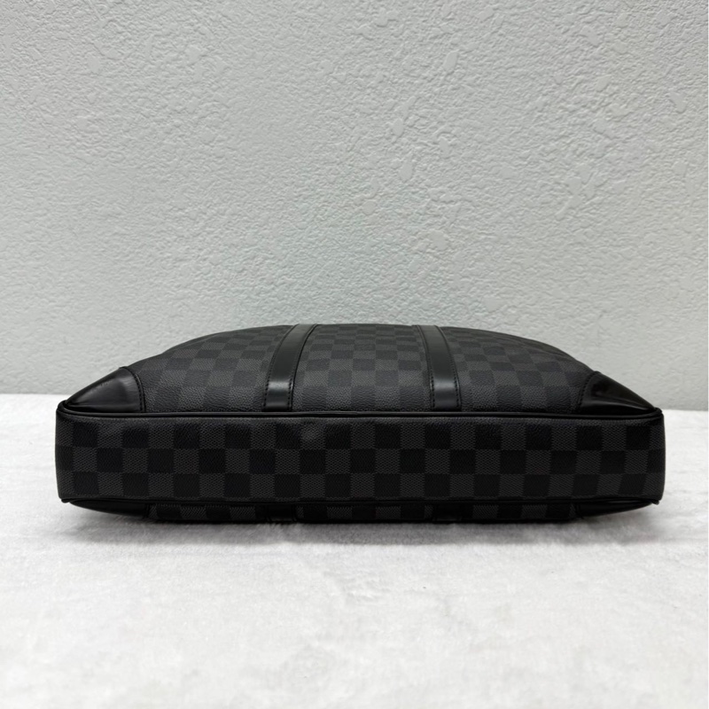 LV 棋盤格 黑色 公文包-2