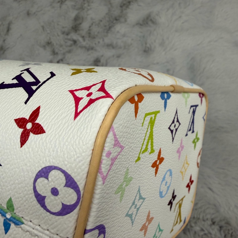 路易威登/LV 白三彩all in bb 手提包，斜背包，成色非常好-5