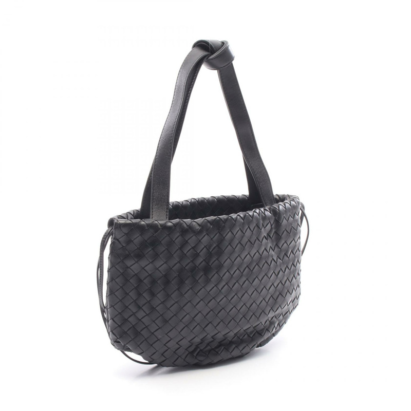 BOTTEGA VENETA THE BULB SMALL Intrecciato 編織肩背包 651811 黑色皮革-1