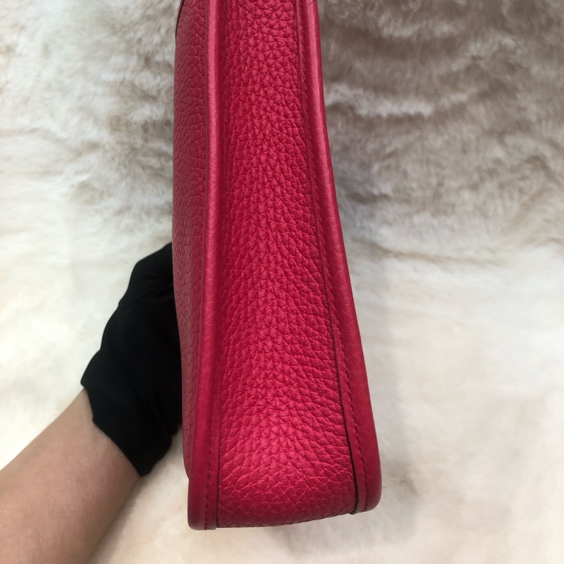 Hermes Mini Evelyn 16 桃紅色 TC皮 Y stamp XC510-6