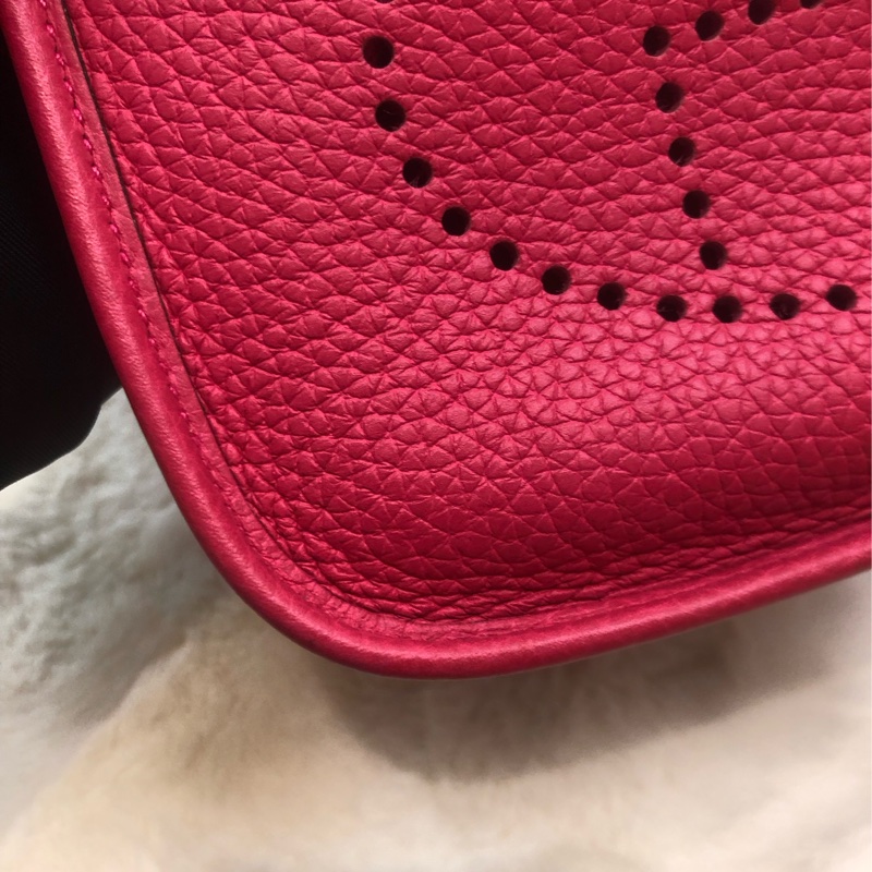 Hermes Mini Evelyn 16 桃紅色 TC皮 Y stamp XC510-9