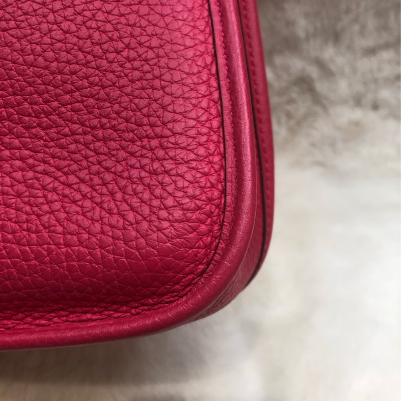 Hermes Mini Evelyn 16 桃紅色 TC皮 Y stamp XC510-11