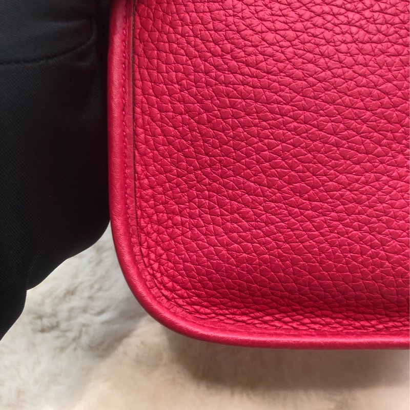 Hermes Mini Evelyn 16 桃紅色 TC皮 Y stamp XC510-12