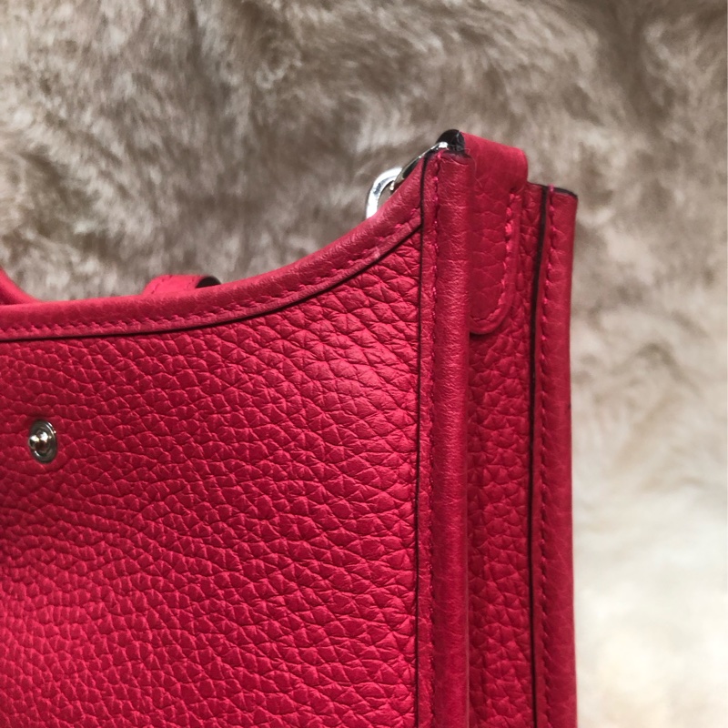 Hermes Mini Evelyn 16 桃紅色 TC皮 Y stamp XC510-14