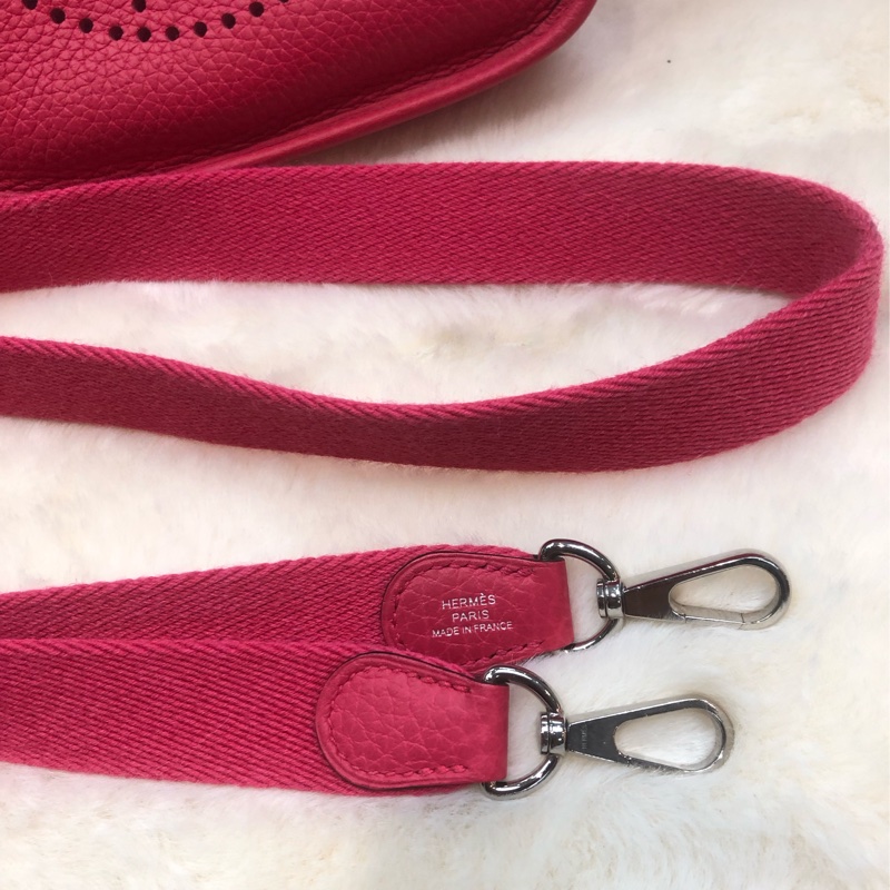 Hermes Mini Evelyn 16 桃紅色 TC皮 Y stamp XC510-20