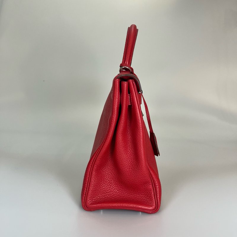 HERMES □Q刻 紅銀扣KELLY32 包-2