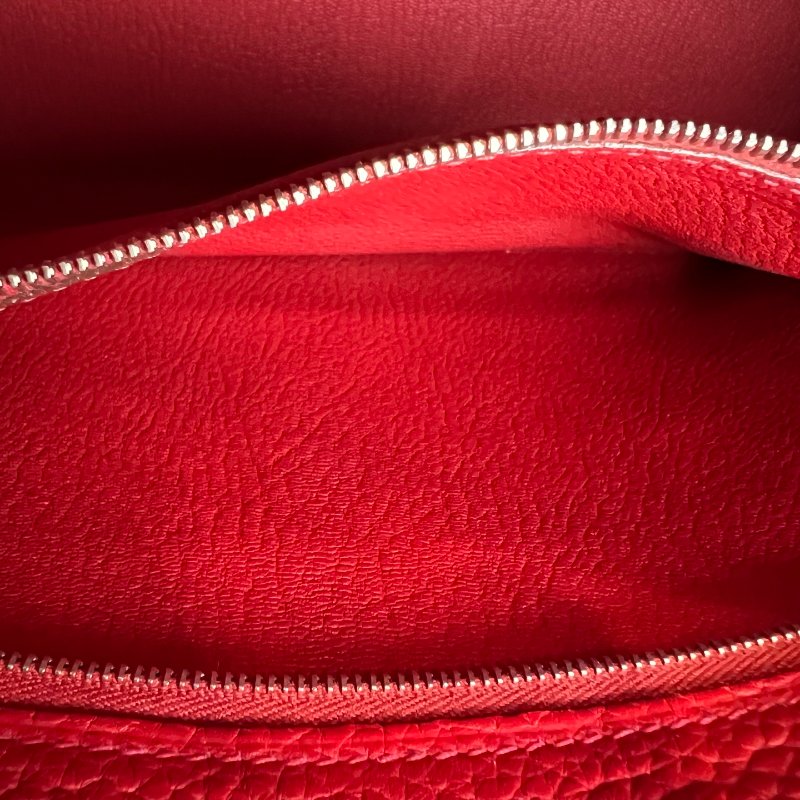 HERMES □Q刻 紅銀扣KELLY32 包-7