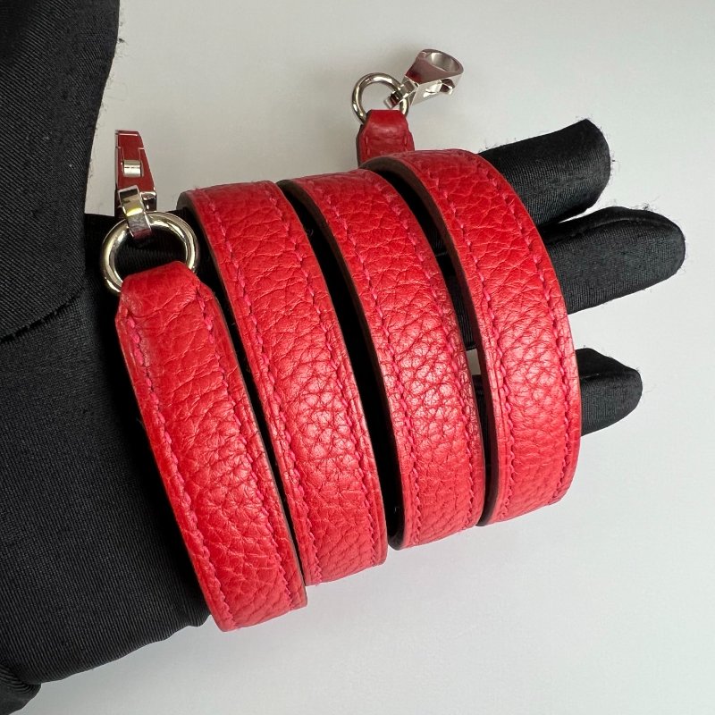 HERMES □Q刻 紅銀扣KELLY32 包-11