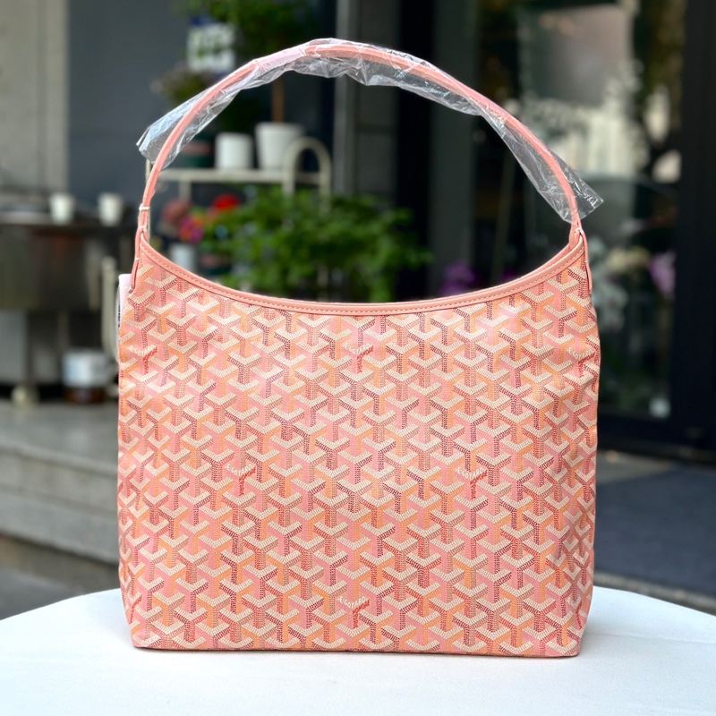 Goyard 戈雅Hobo限量款炫彩櫻花粉，中號，單肩包-4