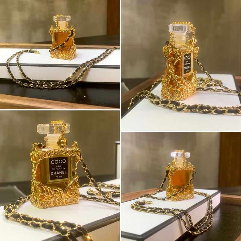 香奈兒中古香水頸鏈 Chanel Vintage N19 Perfume Bottle Necklace （Full set)-1