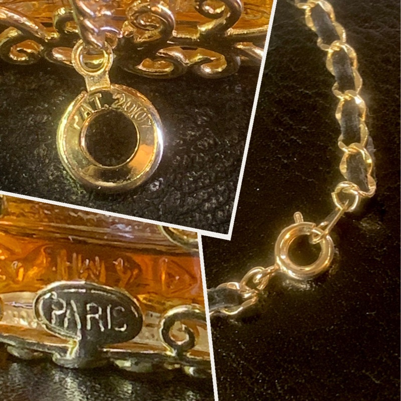 香奈兒中古香水頸鏈 Chanel Vintage N19 Perfume Bottle Necklace （Full set)-4
