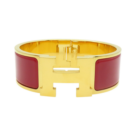 紅色琺瑯 金色鍍金 Clic Clac H手環【HERMES 愛馬仕】 H300001F