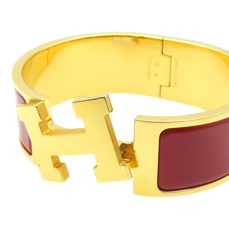 紅色琺瑯 金色鍍金 Clic Clac H手環【HERMES 愛馬仕】 H300001F-4