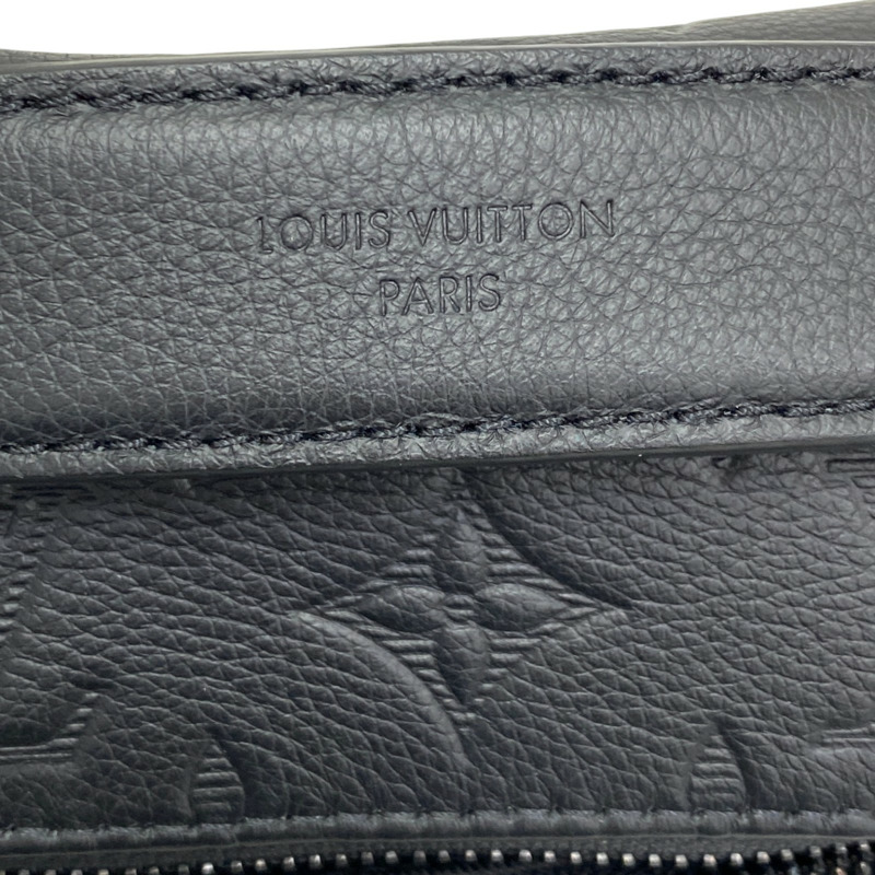 黑色 原花壓紋 牛皮 Rush Bumbag 腰包【LOUIS VUITTON LV 路易威登】 M47058-4