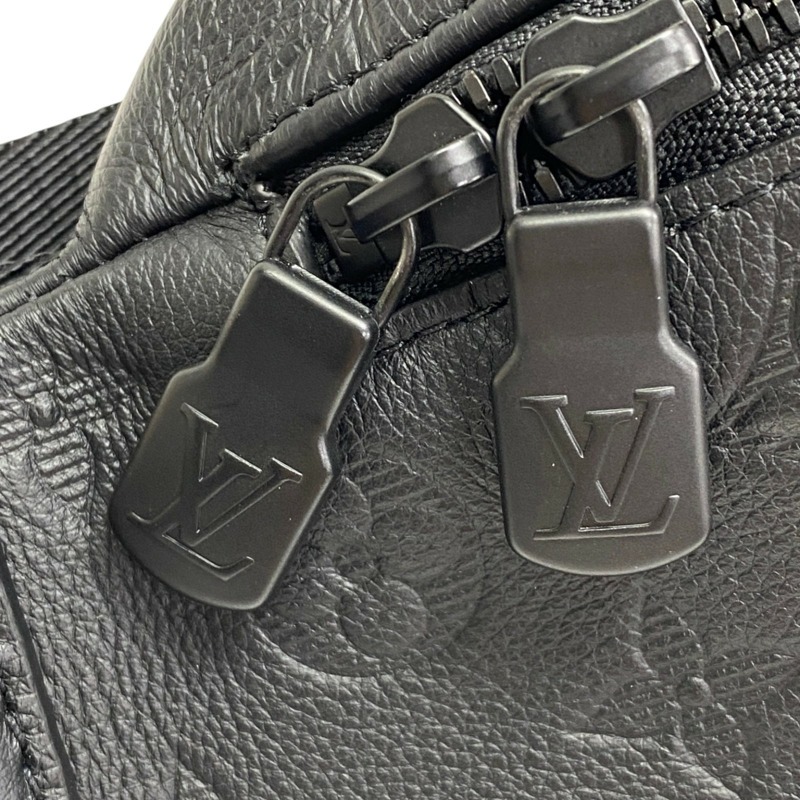 黑色 原花壓紋 牛皮 Rush Bumbag 腰包【LOUIS VUITTON LV 路易威登】 M47058-6