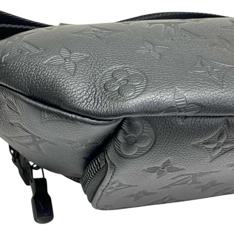 黑色 原花壓紋 牛皮 Rush Bumbag 腰包【LOUIS VUITTON LV 路易威登】 M47058-8