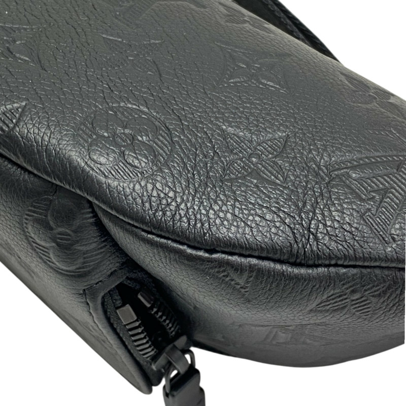 黑色 原花壓紋 牛皮 Rush Bumbag 腰包【LOUIS VUITTON LV 路易威登】 M47058-9