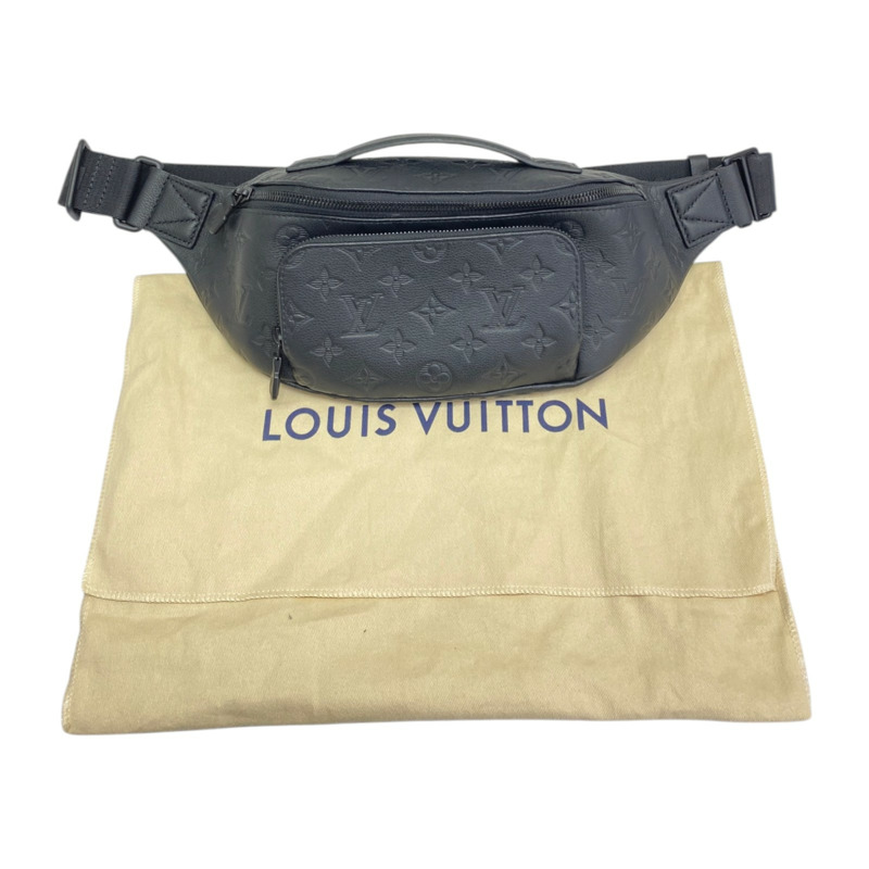 黑色 原花壓紋 牛皮 Rush Bumbag 腰包【LOUIS VUITTON LV 路易威登】 M47058-10