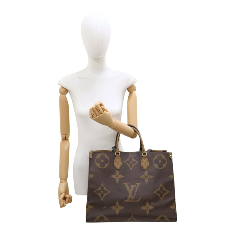 棕色 原花帆布 Onthego GM 两用包【LOUIS VUITTON LV 路易威登】 M45320-5