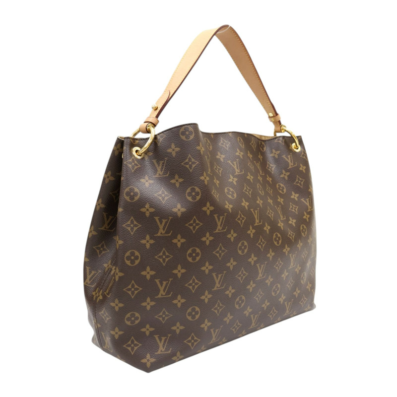 棕色 原花帆布 Graceful MM 肩背包【LOUIS VUITTON LV 路易威登】 M43704-1