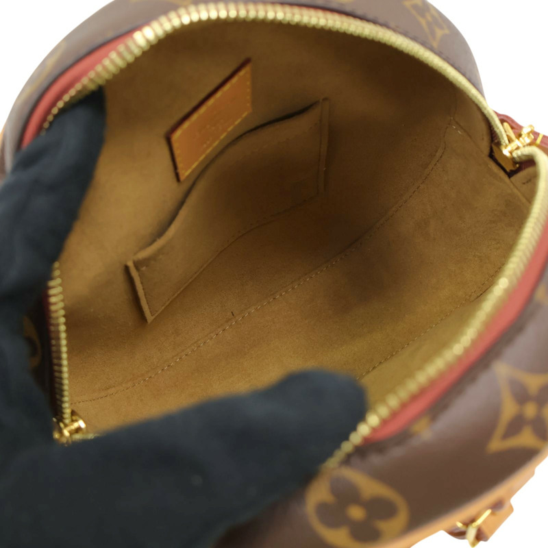 棕色 原花帆布 Boite Chapeau Souple MM 肩背包【LOUIS VUITTON LV 路易威登】 M52294-2