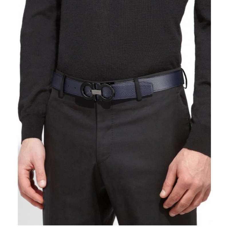 Salvatore Ferragamo 男士 雙面可調式GANCINI腰帶85 90 95 100 105 110 115碼3.5cm-2