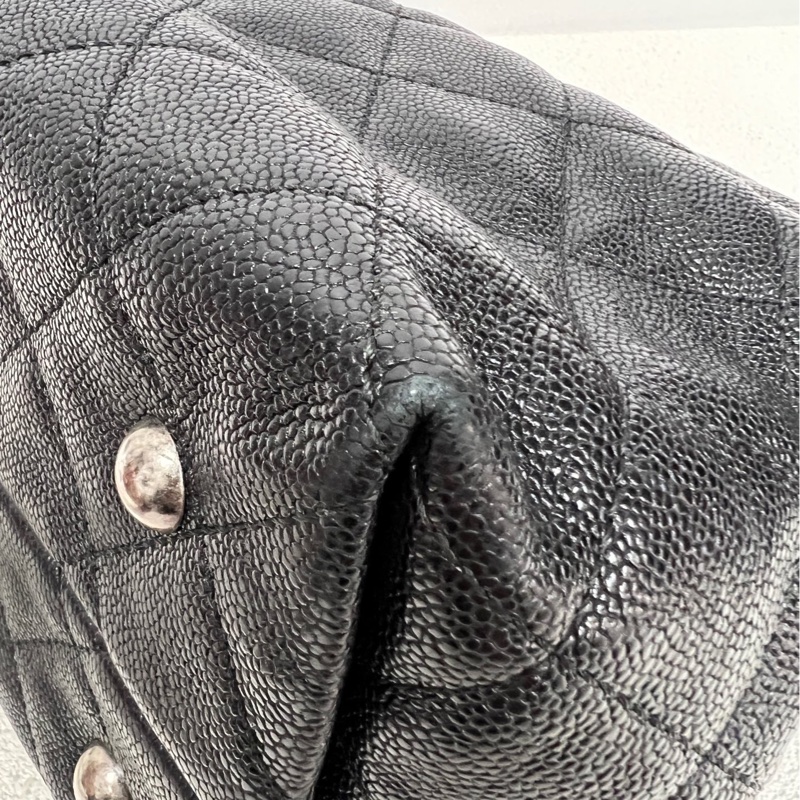 Chanel 2.55tote 托特包，黑色，魚子醬牛皮 ，荔枝皮，尺寸:30*27*14，-2