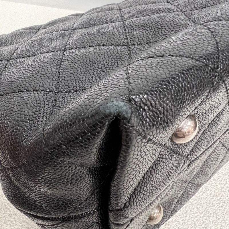 Chanel 2.55tote 托特包，黑色，魚子醬牛皮 ，荔枝皮，尺寸:30*27*14，-3