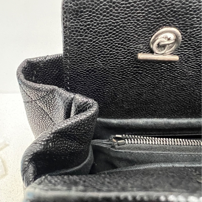 Chanel 2.55tote 托特包，黑色，魚子醬牛皮 ，荔枝皮，尺寸:30*27*14，-5