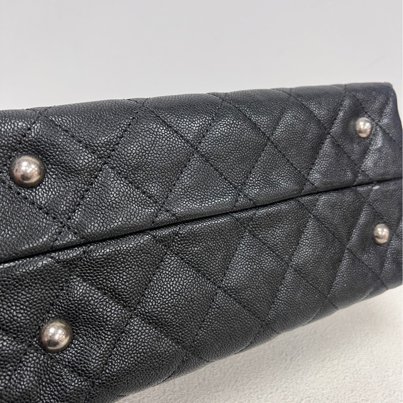 Chanel 2.55tote 托特包，黑色，魚子醬牛皮 ，荔枝皮，尺寸:30*27*14，-6