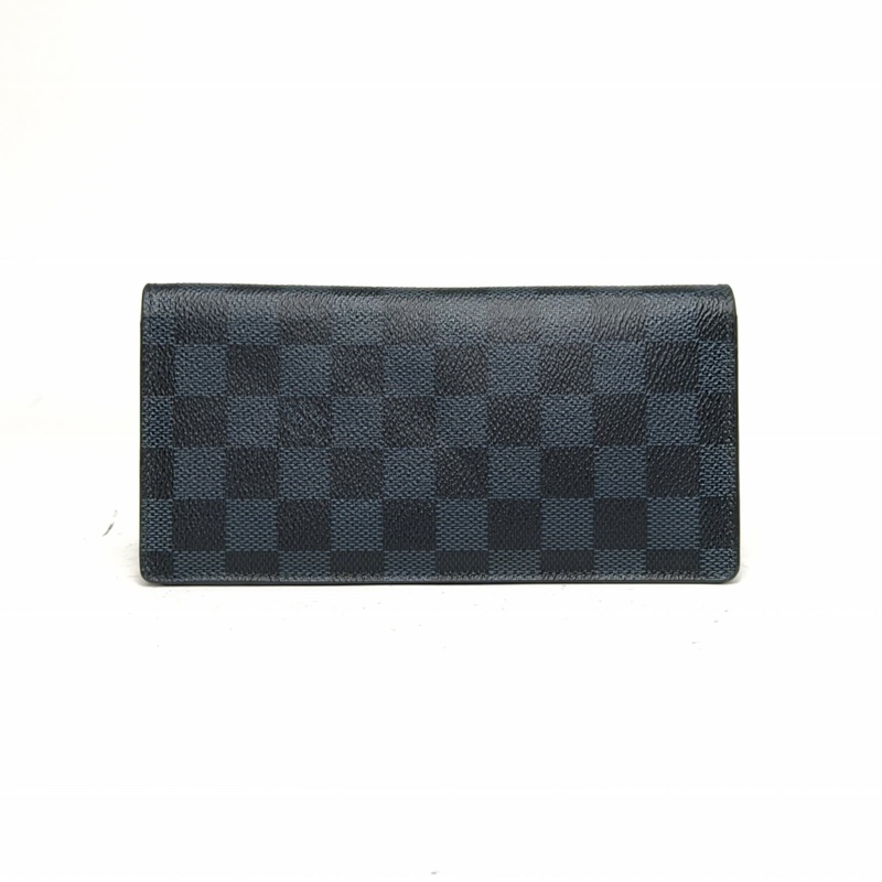 LOUIS VUITTON 藍黑PVC2016棋盤格長款對折錢包-2