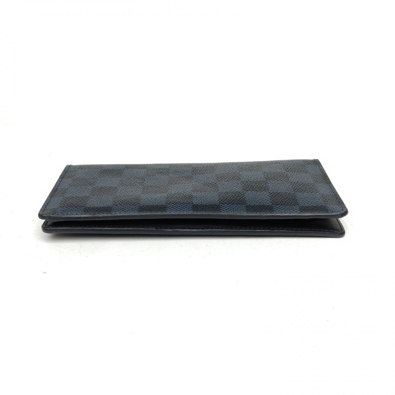 LOUIS VUITTON 藍黑PVC2016棋盤格長款對折錢包-3