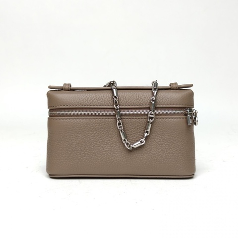 LORO PIANA 灰色牛皮ExtraPocketL15mini手提包