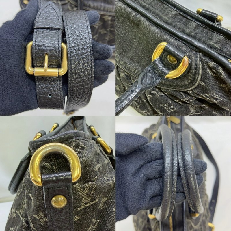 LV Neo Cabby GM黑灰丹寧手提包-6