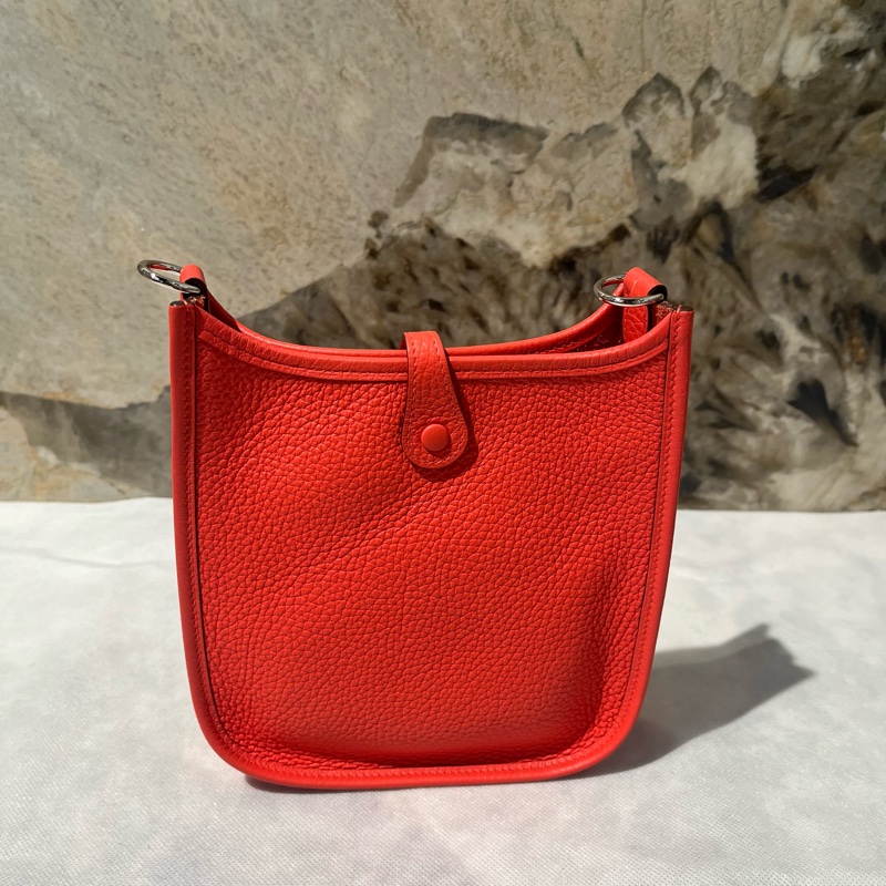 Hermes 蜜桃紅Mini Evelyne 16cm-2