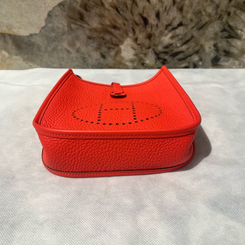Hermes 蜜桃紅Mini Evelyne 16cm-4