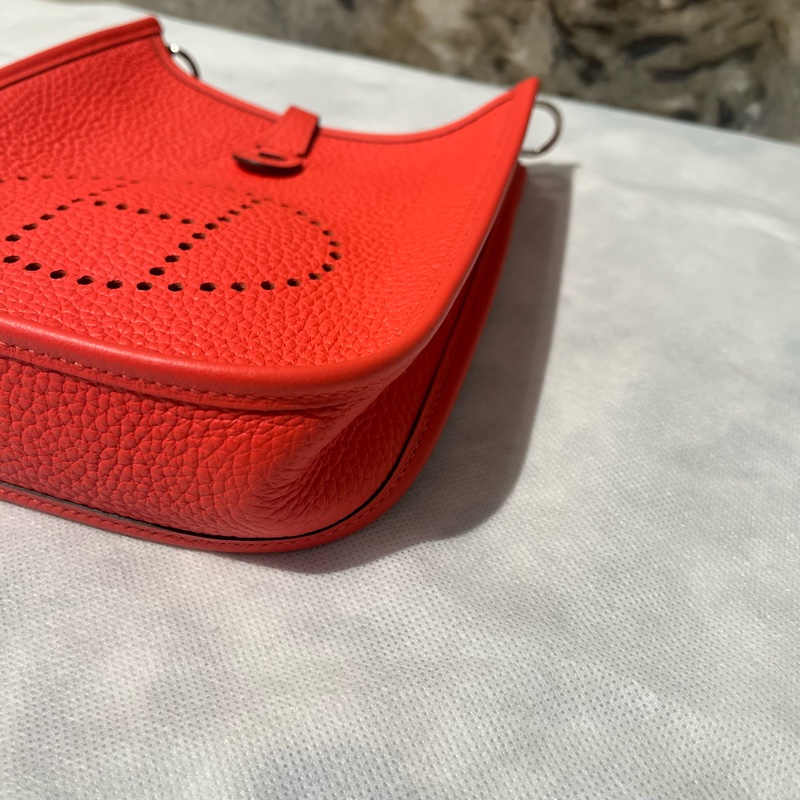 Hermes 蜜桃紅Mini Evelyne 16cm-6