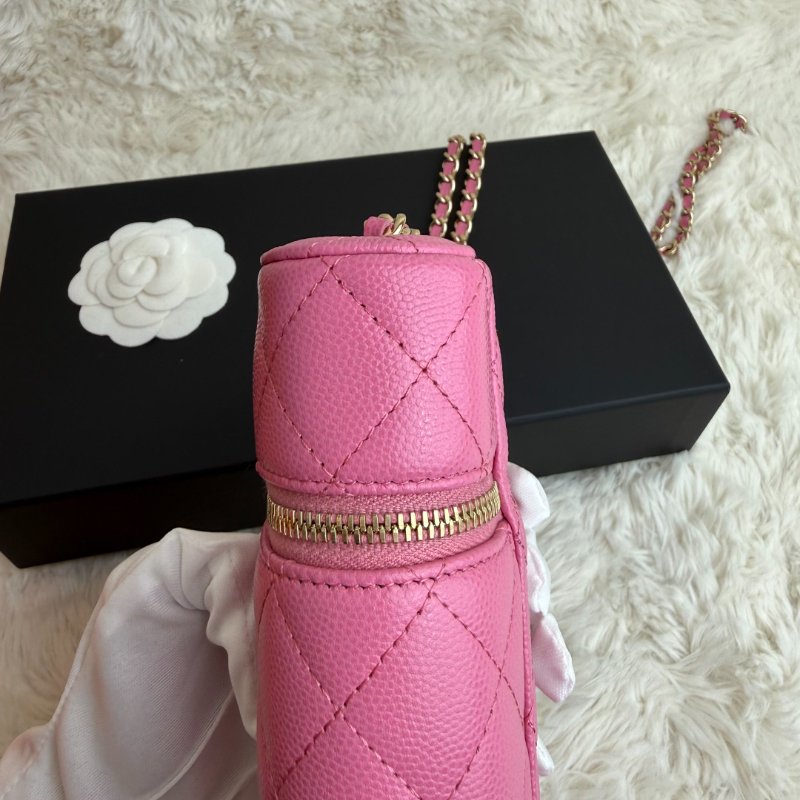 Chanel 手機包 粉色 皮革-3