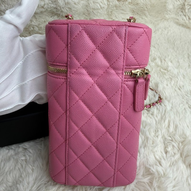 Chanel 手機包 粉色 皮革-5