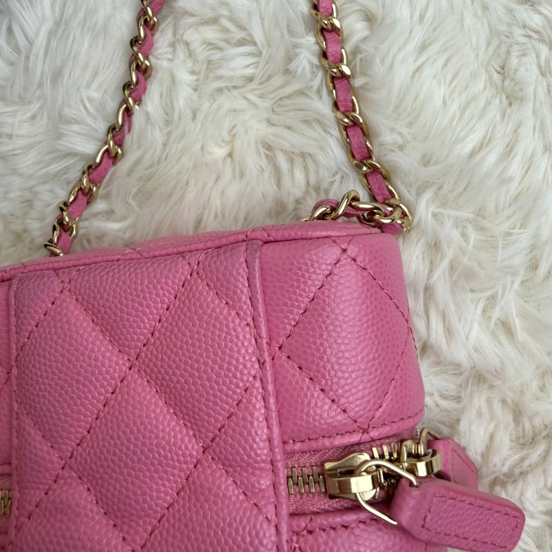 Chanel 手機包 粉色 皮革-7
